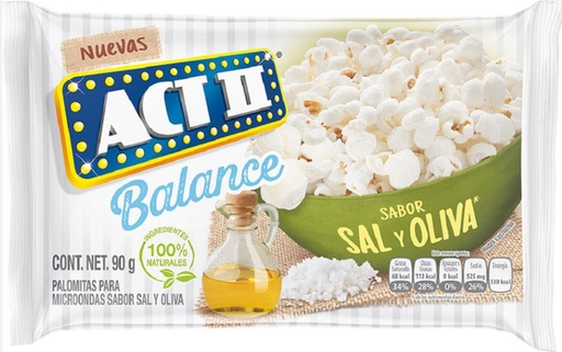 Palomitas Microondas Sal Y Oliva Act II (pz)