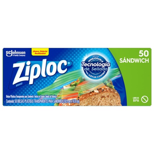 Ziploc para Sandwich (caja)